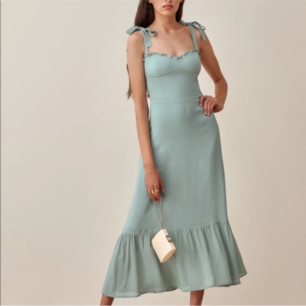 Reformation Nikita Dress in Celadon Size 0